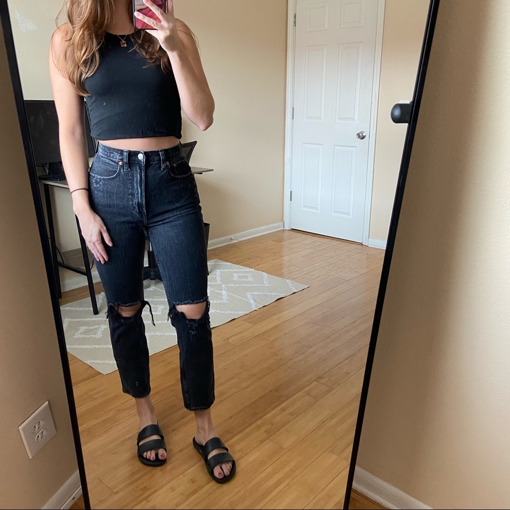 Abercrombie Ultra High Rise Ankle Straight Jeans